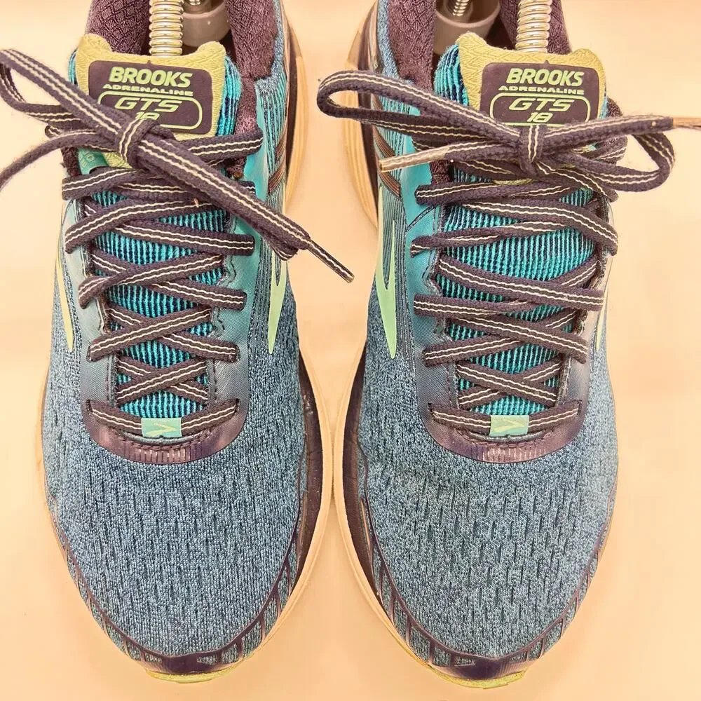 Brooks Adrenaline GTS 18 Running‎ Sneaker Shoes Blue Women's Size 10 B (Medium)